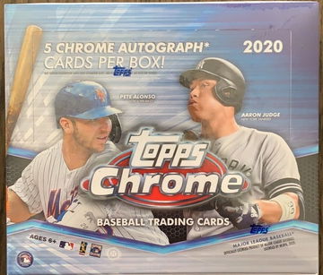 2020 Topps Chrome Baseball Hobby Sealed Jumbo Box