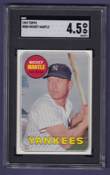 1969 Topps #500 Mickey Mantle SGC 4.5