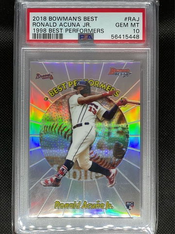 PSA 10 Ronald Acuna Jr. 2018 Bowman’s Best 1998 Best Performers RC Braves