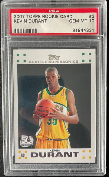 2007 Topps Kevin Durant PSA 10