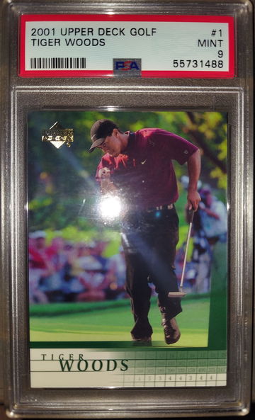 2001 Upper Deck Tiger Woods RC Psa 9