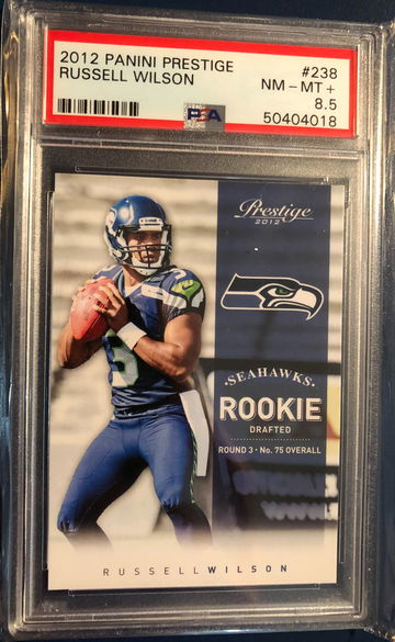 Russell Wilson 2012 Panini Prestige PSA 8.5