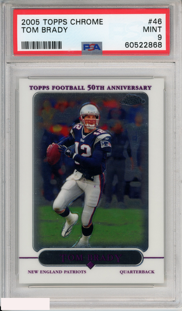 2005 TOPPS CHROME TOM BRADY #46 NEW ENGLAND PATRIOTS PSA 9 MINT