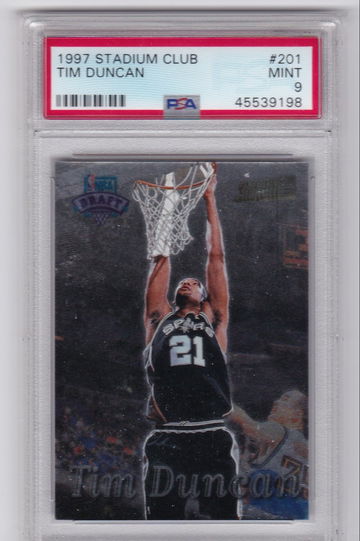 1997 Stadium Club Tim Duncan #201 PSA 9