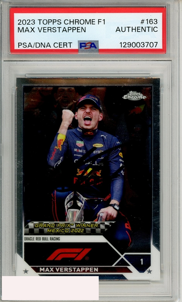 2023 TOPPS CHROME FORMULA 1 MAX VERSTAPPEN #163 PSA  AUTO AUTHENTIC