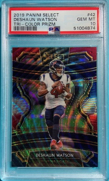 2019 Select Deshaun Watson Concourse Level Tri Color Prizm SP /199 PSA 10 Gem MT