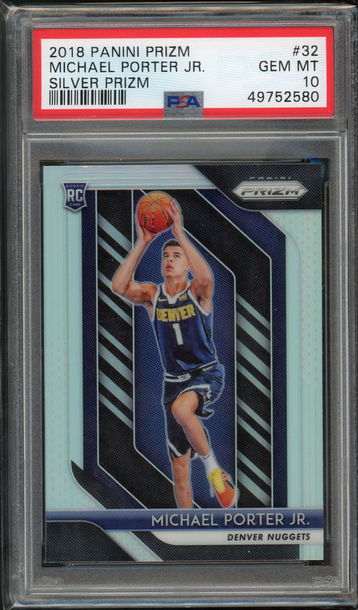 2018 Prizm Silver Michael Porter Jr PSA 10 