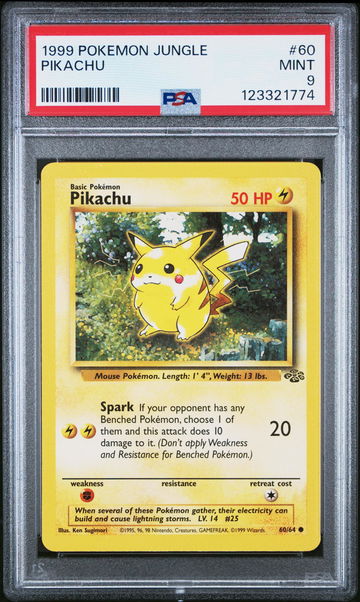 1999 Pokemon Jungle Pikachu #60 PSA 9