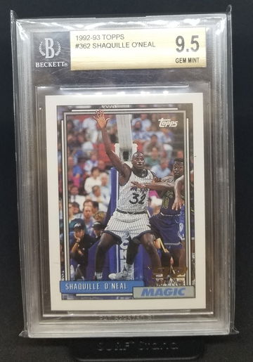 Shaquille O'Neal 1992 topps bgs 9.5