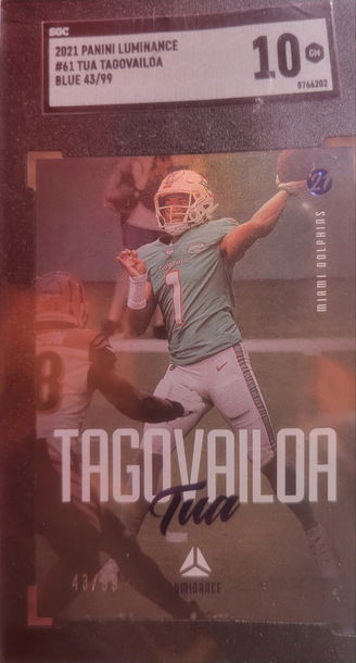 2021 Panini Luminance #61 Tua Tagovailoa  Blue #43/99
