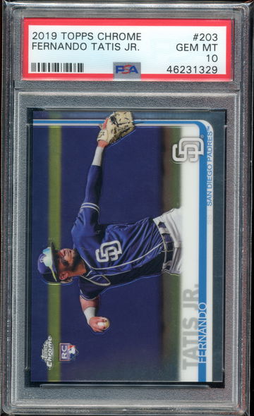 Fernando Tatis Jr. 2019 Topps Chrome Rookie PSA 10