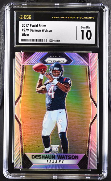 Deshaun Watson Rookie Prizm Silver Graded CSG 10