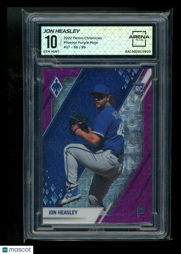 2022 Panini Chronicles Phoenix Mojo Jon Heasley #17 Purple /99 RC Arena Club 10