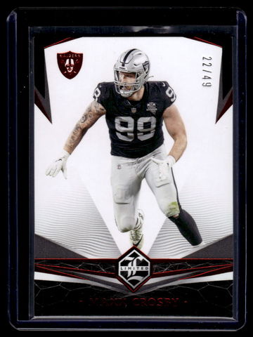 2020 Panini Limited Ruby Spotlight Maxx Crosby #43 /49