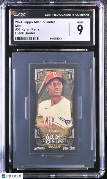 2024 Topps Allen & Ginter Kyren Paris #56 Black Border Mini CGC 9