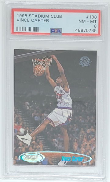 1998 Stadium Club Vince Carter RC #198 PSA 8