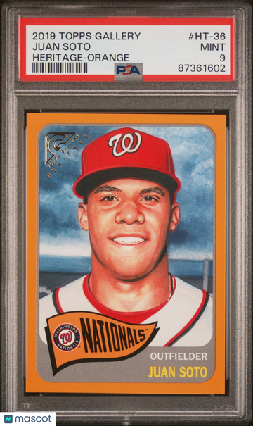 2019 Topps Gallery Heritage Juan Soto #HT-36 PSA 9 - /25 - Orange