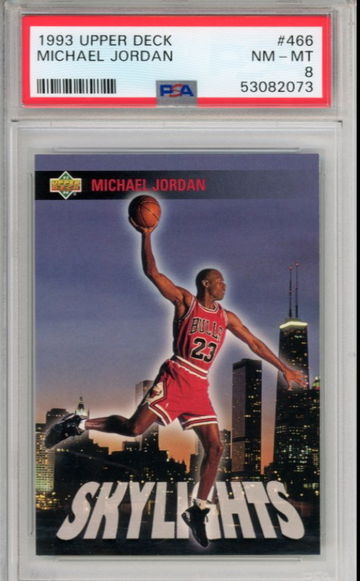 1993 UPPER DECK MICHAEL JORDAN #466  PSA 8 NM-MT  