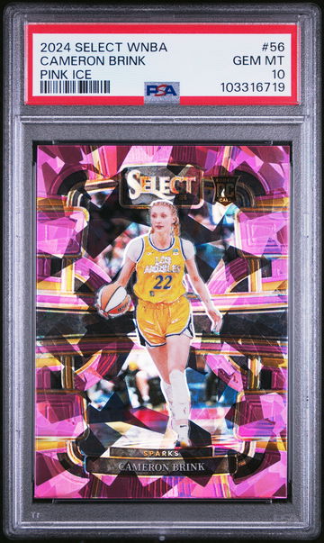 2024 PANINI SELECT WNBA CAMERON BRINK PINK ICE #56 RC ROOKIE PSA 10