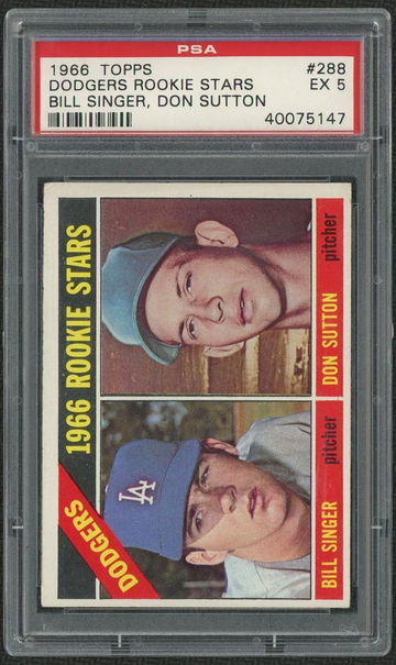 1966 Topps Rookie Stars Bill Singer/Don Sutton #288 PSA 5