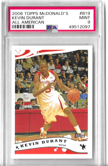 2006 Topps McDonald's Kevin Durant Rookie #B19 PSA9
