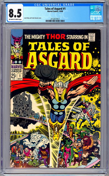 TALES OF ASGARD #1 CGC 8.5 JACK KIRBY FRANK GIACOIA *FEATURING MIGHTY THOR* 1968