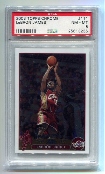 2003 Topps Chrome Lebron James RC #111 PSA 8 NM-MT LAKERS 🔥