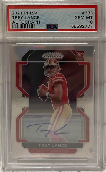 2021 Prizm Trey Lance Silver Auto PSA 10 