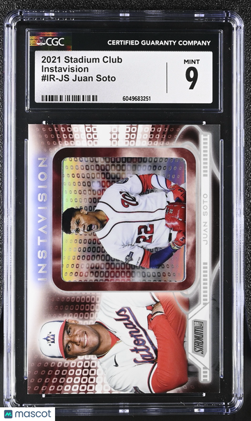 2021 Stadium Club Juan Soto #IR-JS Instavision CGC 9
