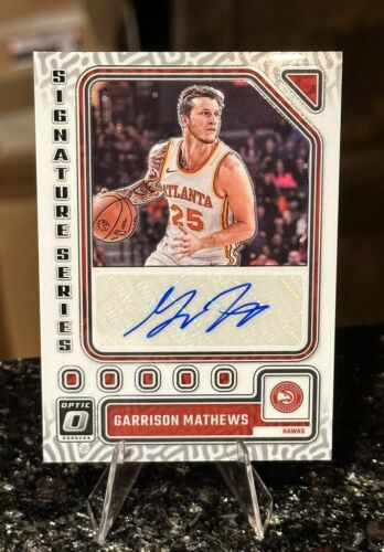 2023-24 Panini Donruss Optic GARRISON MATHEWS AUTO Signature Series ATL Hawks