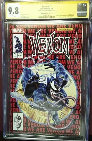 Venom #1 VARIANT COVER CGC 9.8 SIGNED MAYHEW