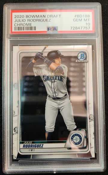 2020 Bowman Draft Julio Rodriguez Chrome PSA 10