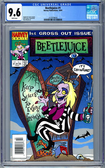 BEETLEJUICE #1 CGC 9.6 *RARE NEWSSTAND ED* HARVEY COMICS TV SERIES ADAPTATION 1991