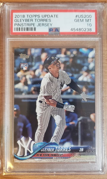 2018 TOPPS UPDATE US200 GLEYBER TORRES PSA 10 RC