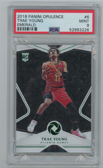 TRAE YOUNG 2018 Opulence RC EMERALD 2/5 RC PSA 9  Pop 1