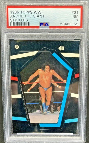 1985 Topps WWF/WWE Andre The Giant Sticker #21 *PSA 7 NM* Very Low Pop! Icon