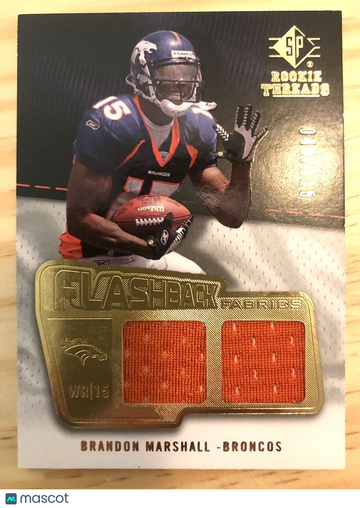 Brandon Marshall 2008 SP Rookie Threads Flashback Fabrics #FF-BM #49/115 Broncos