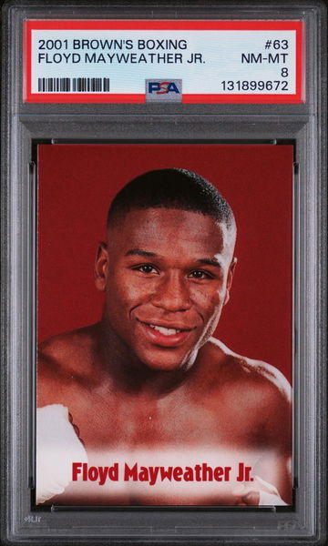 2001 Brown's Boxing Floyd Mayweather #63 PSA 8