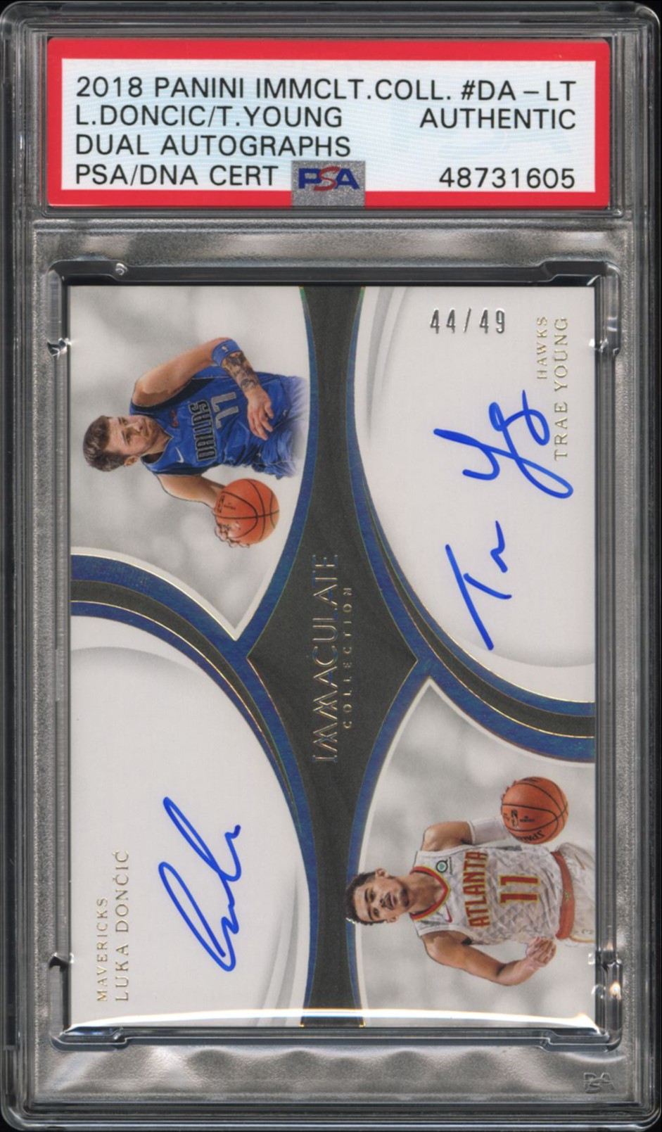 2018 NBA Immaculate Luka Doncic/Trae Young Dual Rookie Auto PSA Authentic