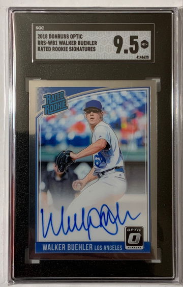 2018 Optic Walker Buehler Rookie Auto SGC 9.5