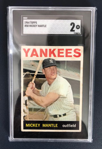 Mickey Mantle 1964 Topps SGC 2