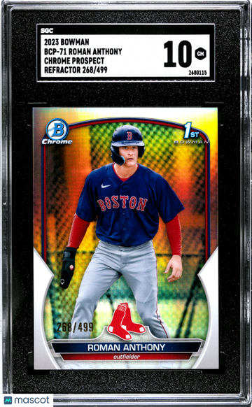 2023 Bowman Roman Anthony #BCP-71 CHR. Pros. Ref. SGC 10