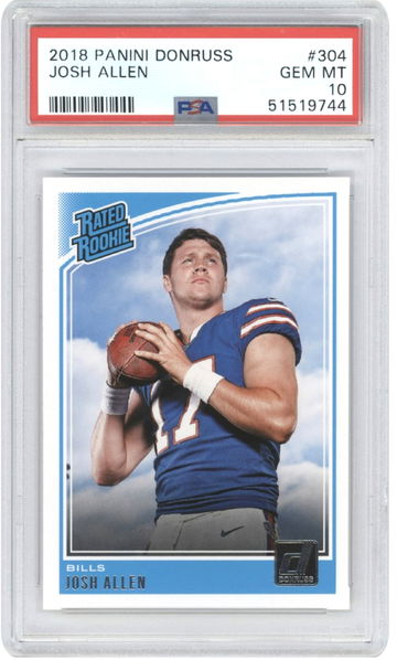 2018 Panini Donruss Josh Allen #304 Rookie PSA 10