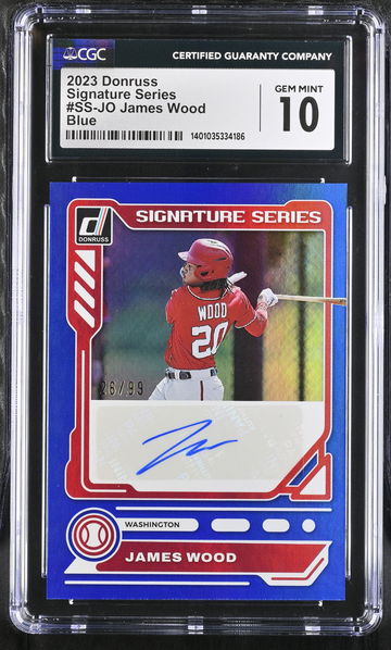 2023 DONRUSS JAMES WOOD BLUE #SS-JO CGC 10 9 BL.D1.21