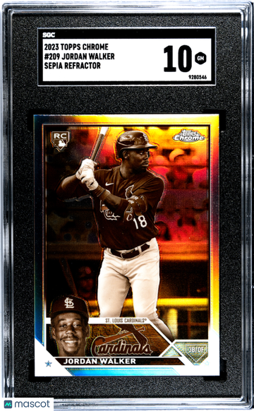 2023 Topps Chrome Jordan Walker #209 Sepia Refractor SGC 10