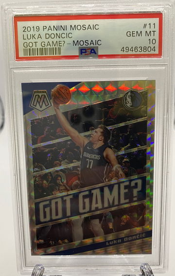 2019 Panini Mosaic Luka Doncic Got Game? Mosaic PSA 10 GEM MINT