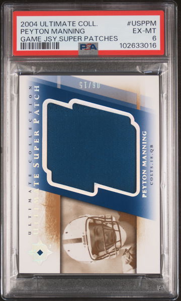 2004 Ultimate Collection Game Jersey Super Patch Peyton Manning #USPPM /15 PSA 6