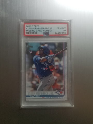 2019 topps Vladimir guerrero jr missing number psa 10