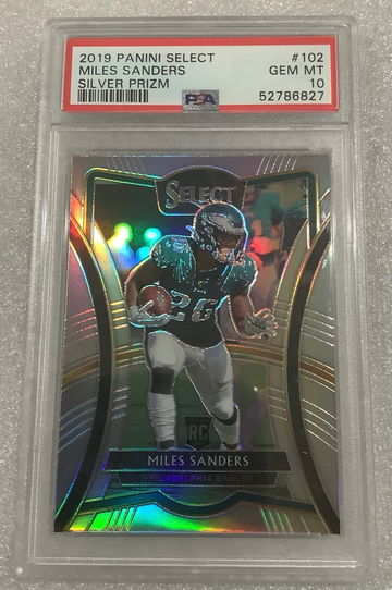 2019 Select Silver Miles Sanders Rookie Premier PSA 10 Eagles  