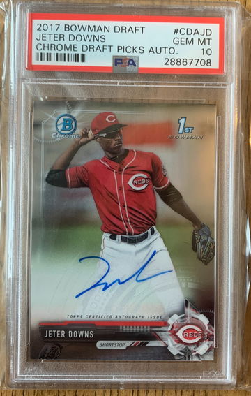 2017 Bowman Draft Chrome Jeter Downs PSA 10